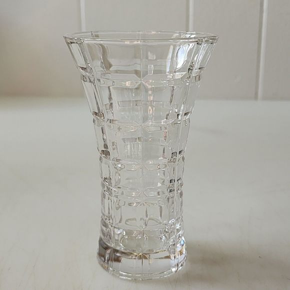 Vintage Crystal Clear Bud‎ Vase 4.7x2.7inch Japan - Picture 12 of 13
